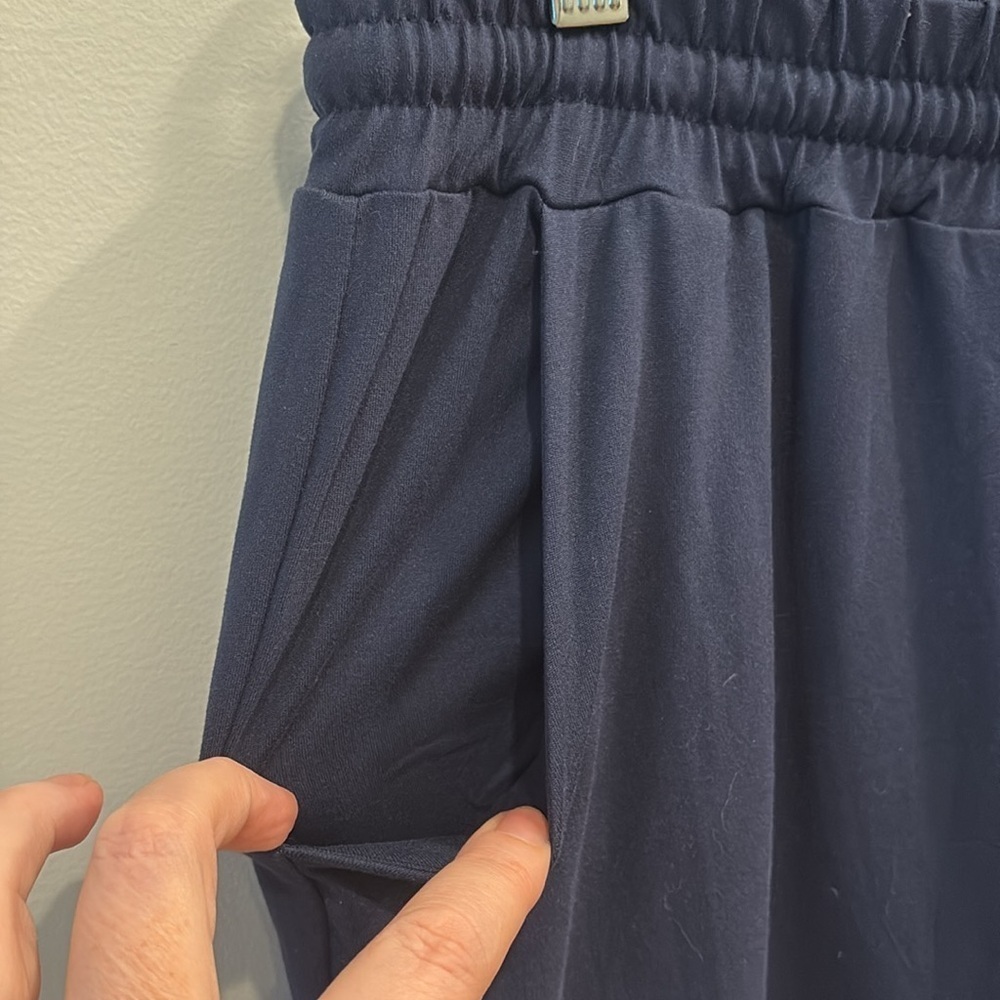 NEW -DIBAOLONG Womens Yoga Pants Wide Leg - Size XL.  Navy Blue - Picture 6 of 11